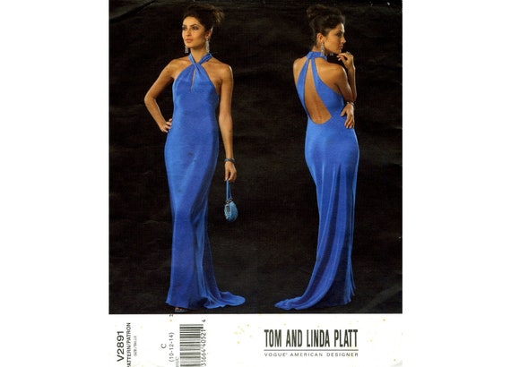 Vogue 2891   Designer Sewing Pattern  Evening Gown  By Tom And Linda Platt  Sizes 16 18 20  Bust 38 40 42  Unused