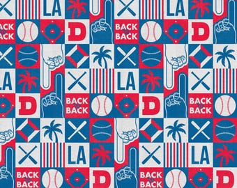 The Final Inning Los Angeles Baseball Fabric by the Yard