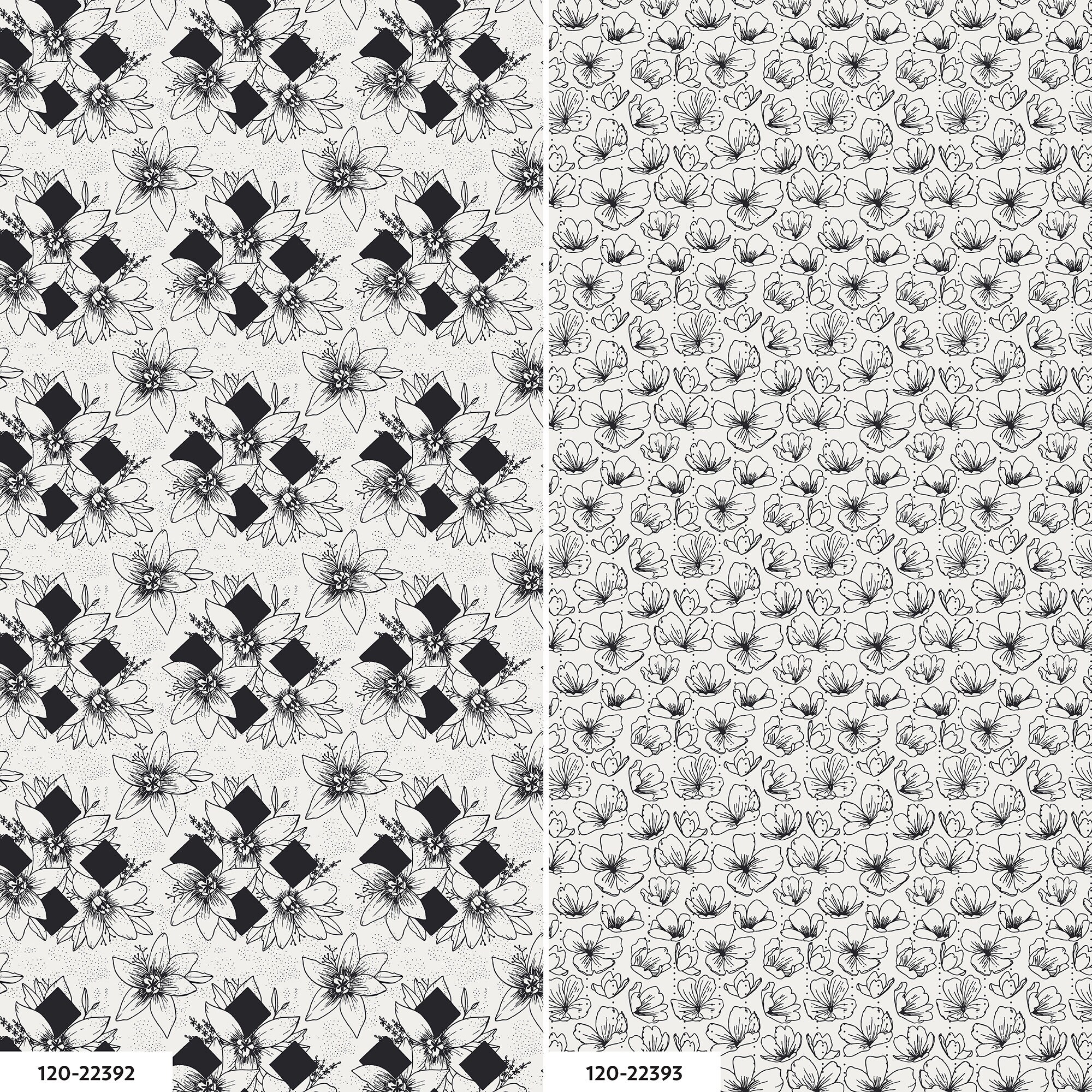 Geo Florals by Rosa V Design Paintbrush Studio Fabrics Brown and Cream ...