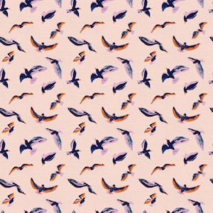 Sky Gazing Quilting Cotton Fabric - Pink Colorway - Jean Choe