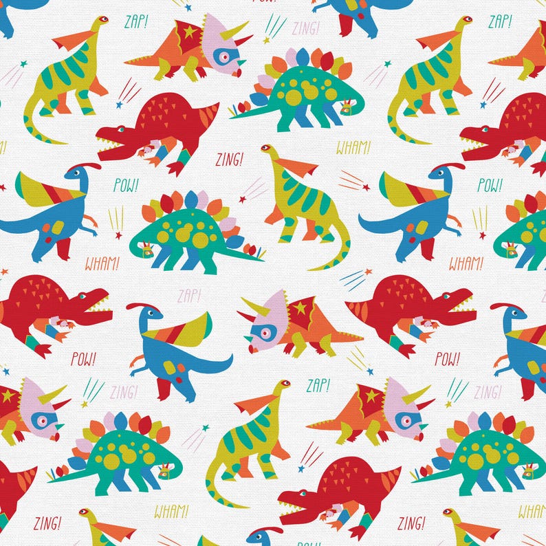 Super Dinosaurs by Liz Mytinger - Soft Cotton Fabric by the Yard 120-21803