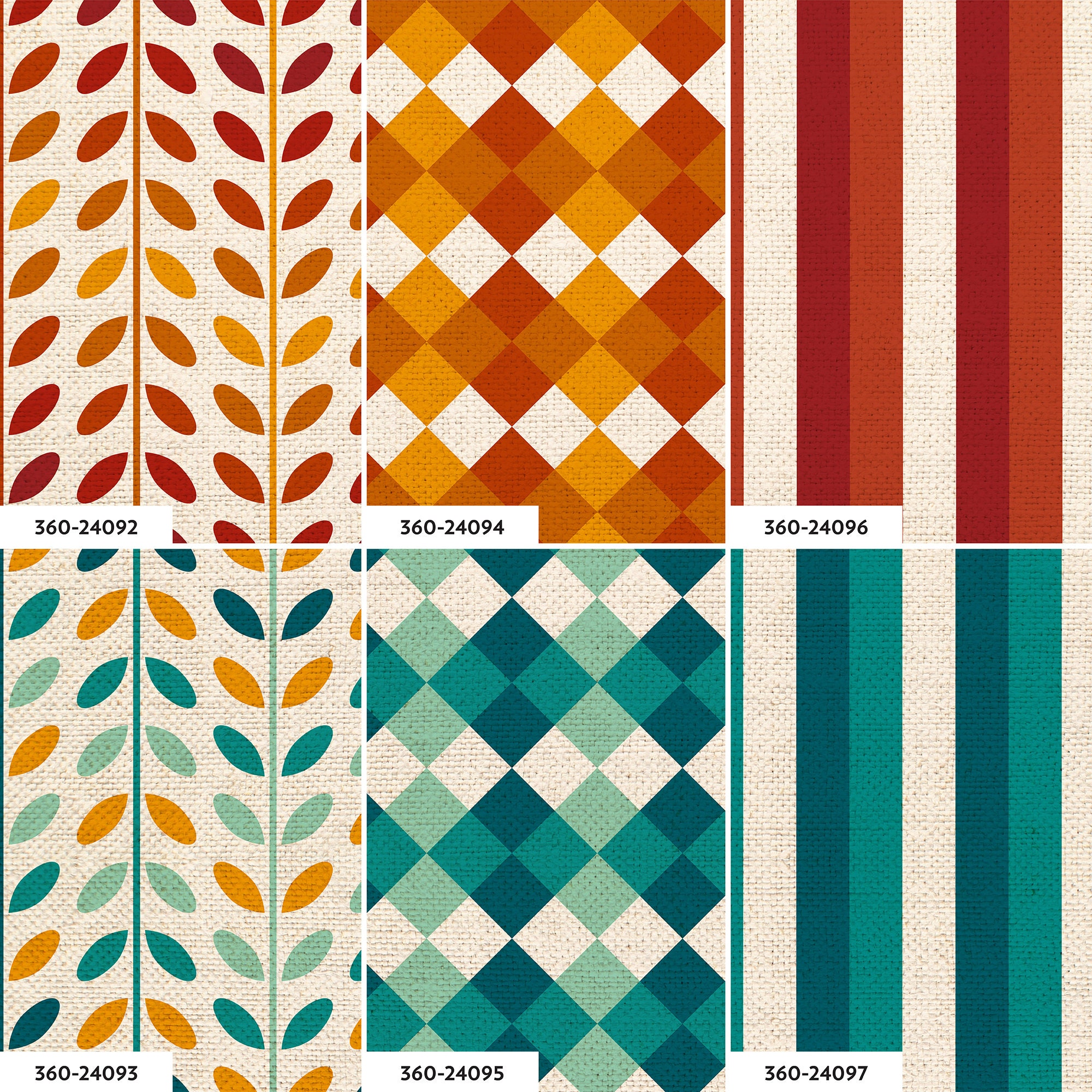 Retro Geos Retro Geos by Leanne Friedberg - Natural Organic Canvas - PBS ...