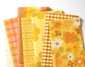 Flower Market by A Beautiful Mess - Quilting Cotton - Marigold Colorway - Paintbrush Studio Fabrics