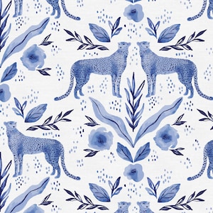Lula Blue by Erin Borja  Quilting Cotton Fabric by the Yard