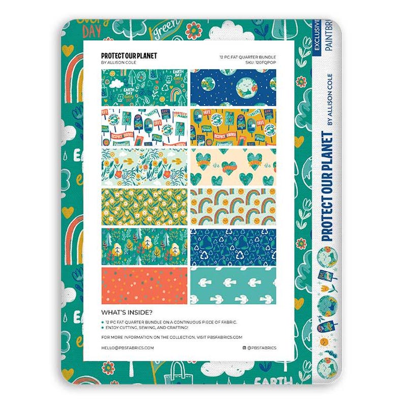 Protect Our Planet by Allison Cole - Paintbrush Studio Fabrics - Soft Cotton Fabric 120FQPOP
