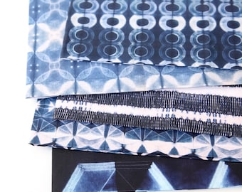 Shibori Dye door Kim Eichler-Messmer - Indigo - Digitale stoffenprint - Paintbrush Studio Fabrics