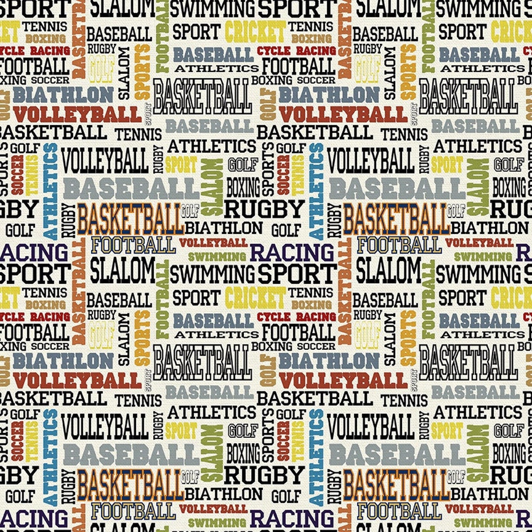 Super Sports by PBS Fabrics Paintbrush Studio Fabrics Quilting Cotton