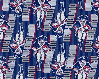 New England Football Quilting Cotton Fabric by the Yard