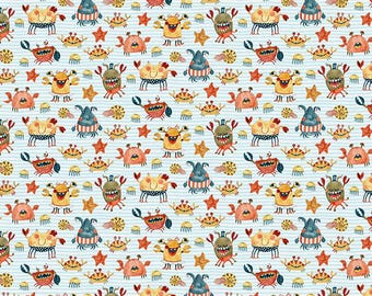 Crabbies by Nelli Khatmoullina - Paintbrush Studio Fabrics - Quilting Cotton