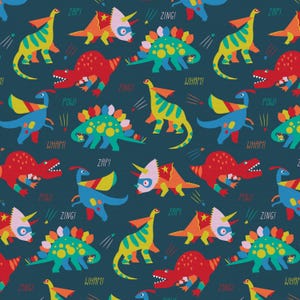 Super Dinosaurs by Liz Mytinger - Soft Cotton Fabric by the Yard 120-21802