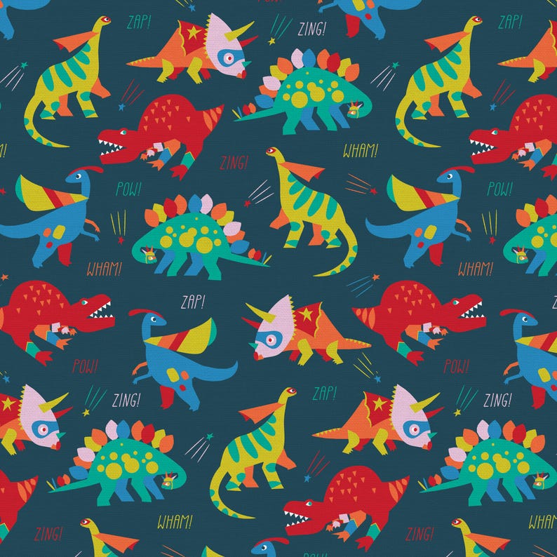 Super Dinosaurs by Liz Mytinger - Soft Cotton Fabric by the Yard 120-21802
