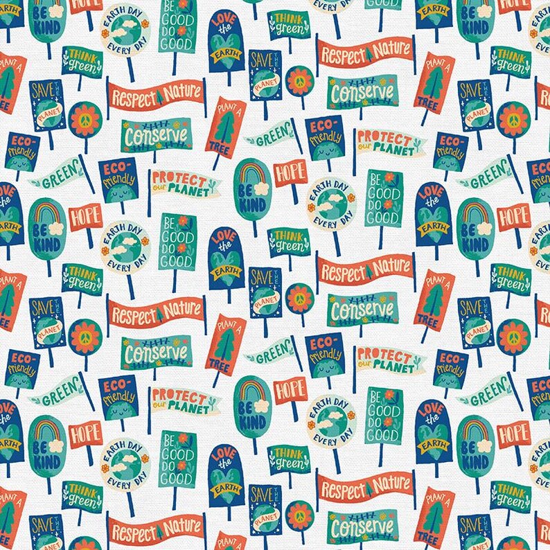 Protect Our Planet by Allison Cole - Paintbrush Studio Fabrics - Soft Cotton Fabric 12022438
