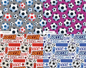 Sports Fabric: Soccer, Baseball, Tennis - Quilting Cotton