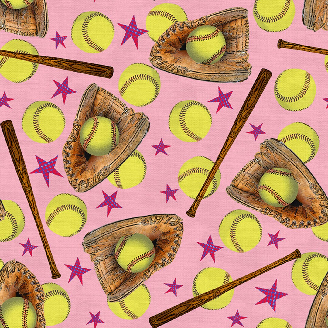 Super Sports softball by PBS Fabrics Paintbrush Studio Fabrics Quilting