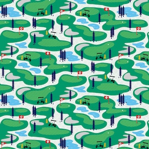 "Let's Go Golfing"" von PBS Fabrics - Paintbrush Studio Fabrics."