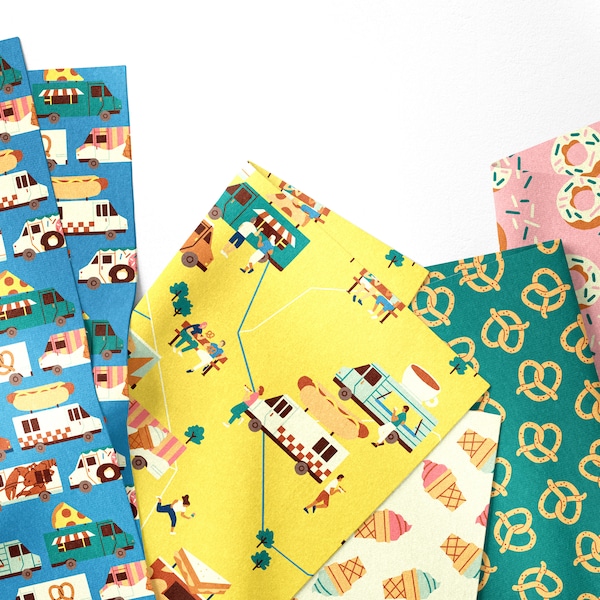 Food Trucks by Jeannie Phan - Paintbrush Studio Fabrics