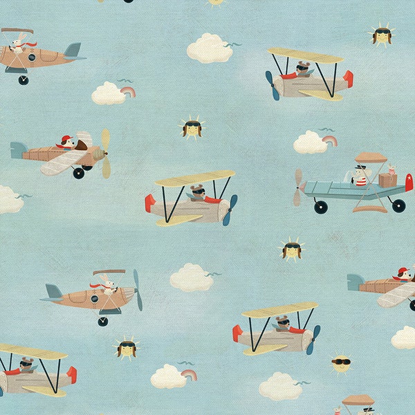 Little Adventurer van Laura Watson - Paintbrush Studio Fabrics - Zachte katoenstof - Juvenile Baby Child