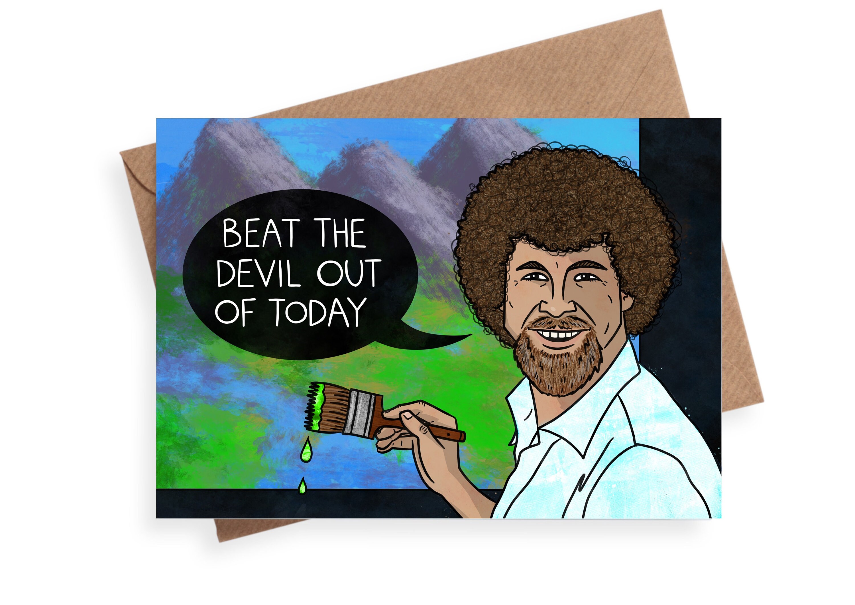 Bob ross happy birthday gif