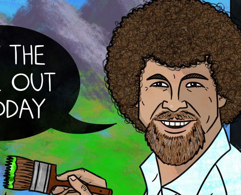 bob-ross-birthday-card-greeting-card-etsy