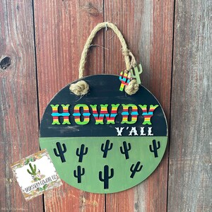 Serape Howdy Y'All Door-Wall Hanger GLOWFORGE FILE
