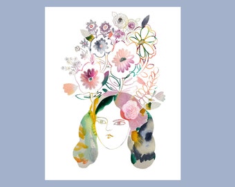 Garden Thoughts Art Print by Corinne Lent