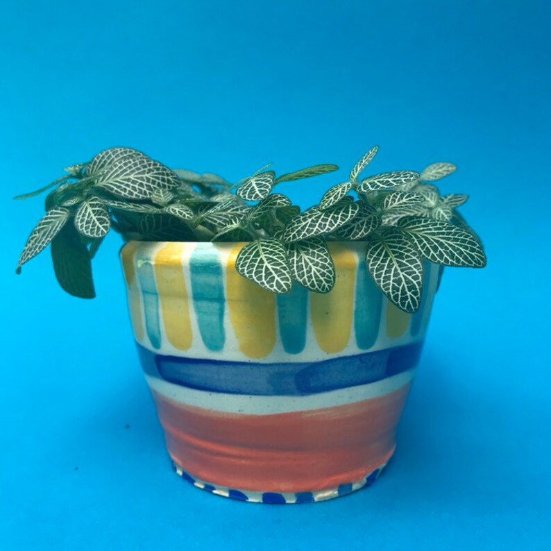 Painted Pattern Ceramic VasePlanter