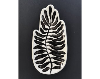 Ceramic Hand Incense Burner and Trinket Dish-Matisse Botanical
