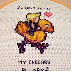 FFXV Prompto and Chocobo Cross-stitch Pattern
