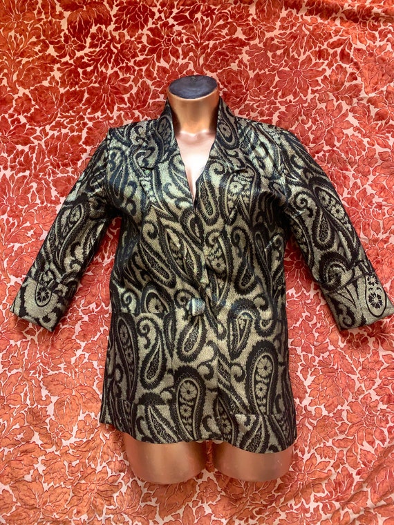 Black & Gold Paisley Blazer