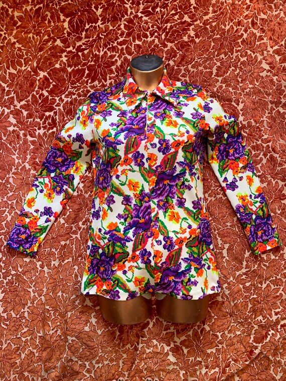 60s Psychedelic Minidress