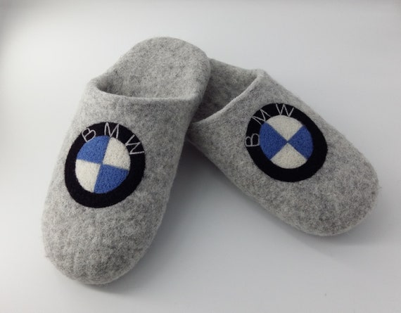 Filz BMW Hausschuhe für Mann Wolle Hausschuhe Flachschuhe Handgemacht  Hausschuhe Geschenk Wärmendes Geschenk Maßanfertigung - .de