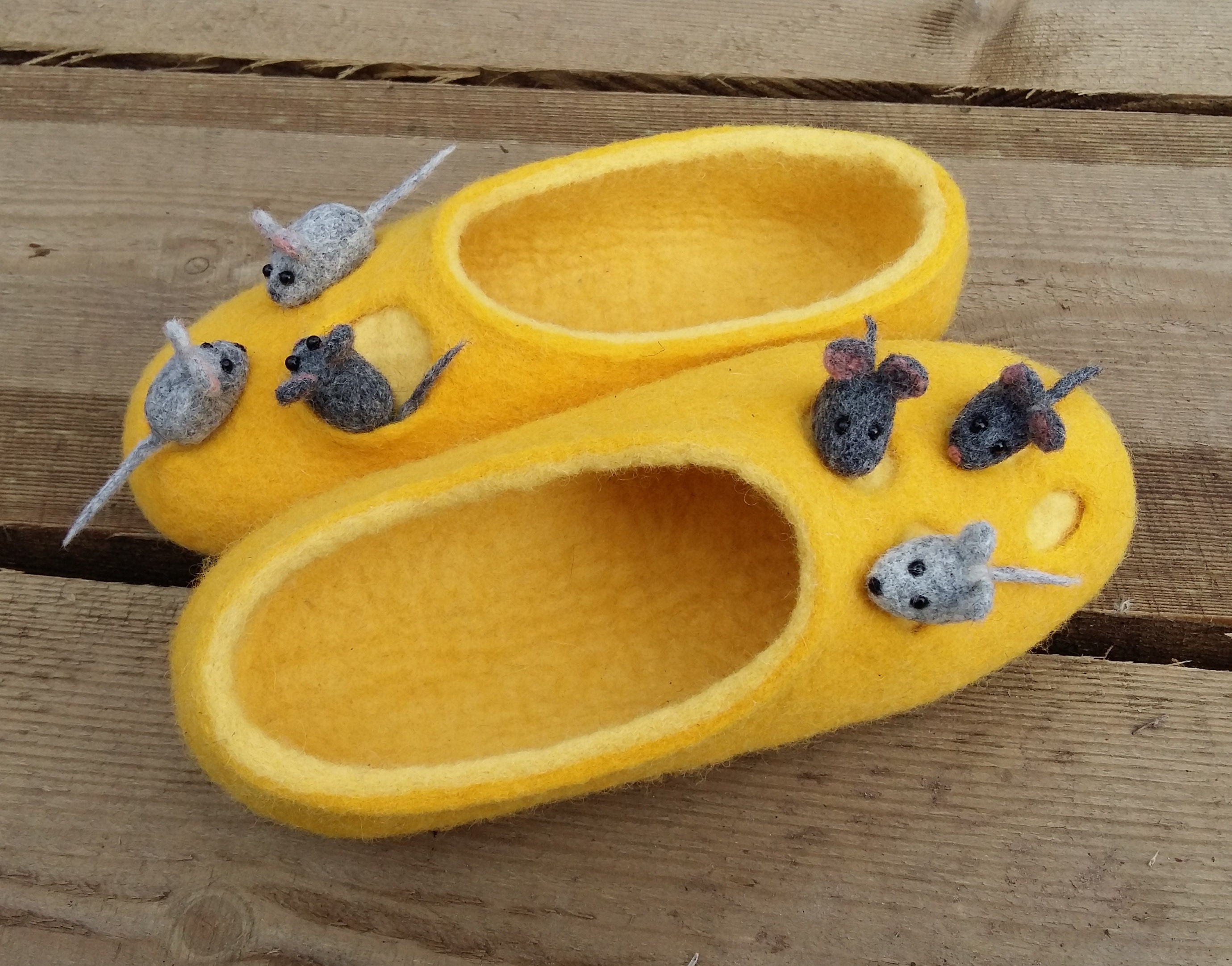 Mouse Yellow Slippers Cheese Slippers for - Etsy