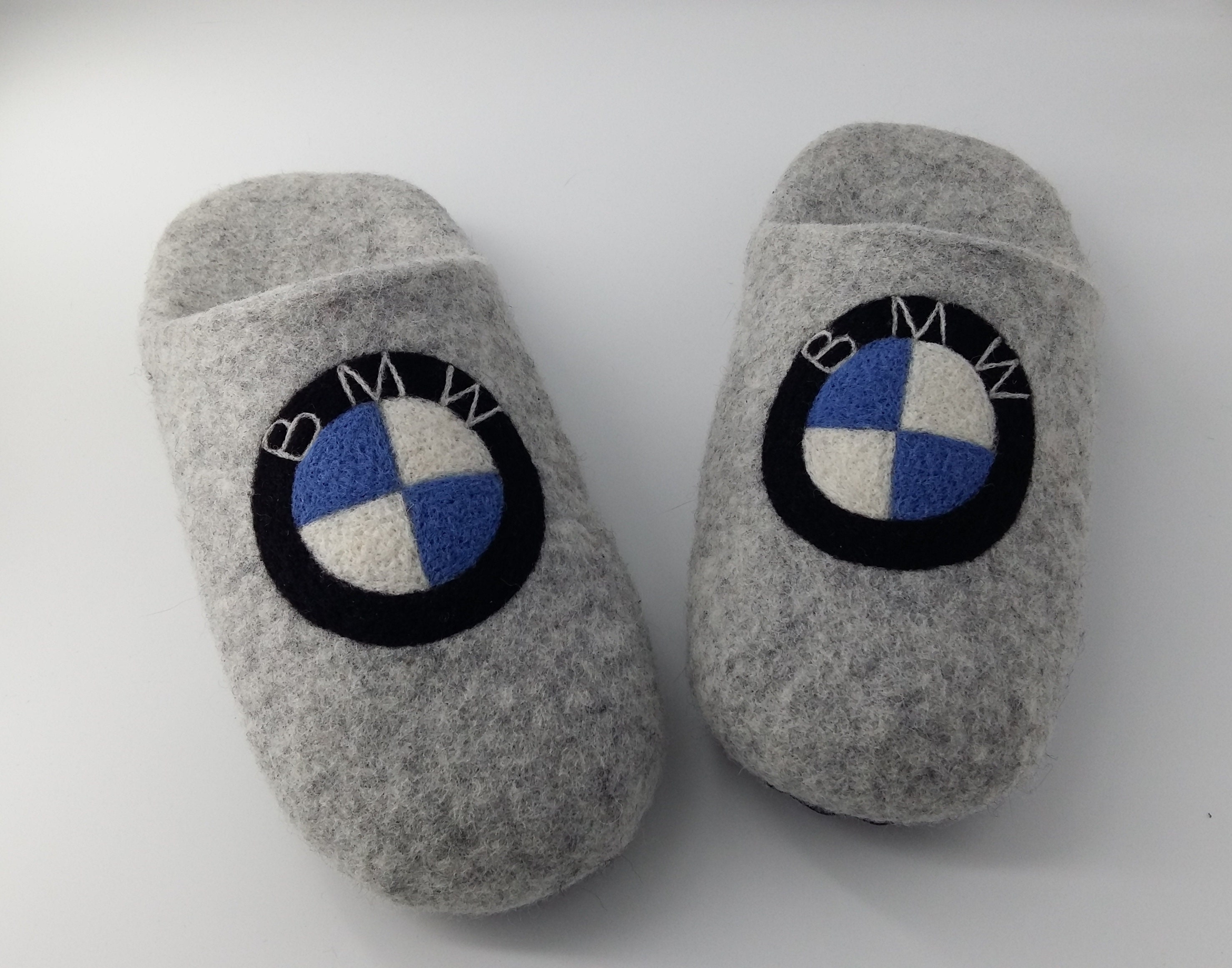 Felt BMW Slippers for Man Wool Slippers Flat Shoes Handmade - Etsy