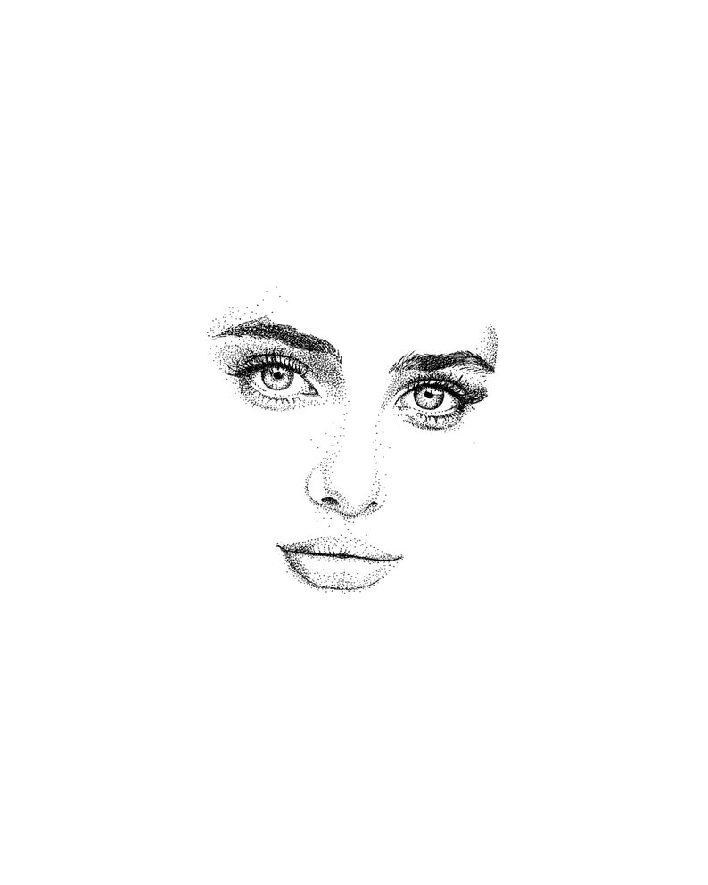 digital print ink portrait of a woman image 2