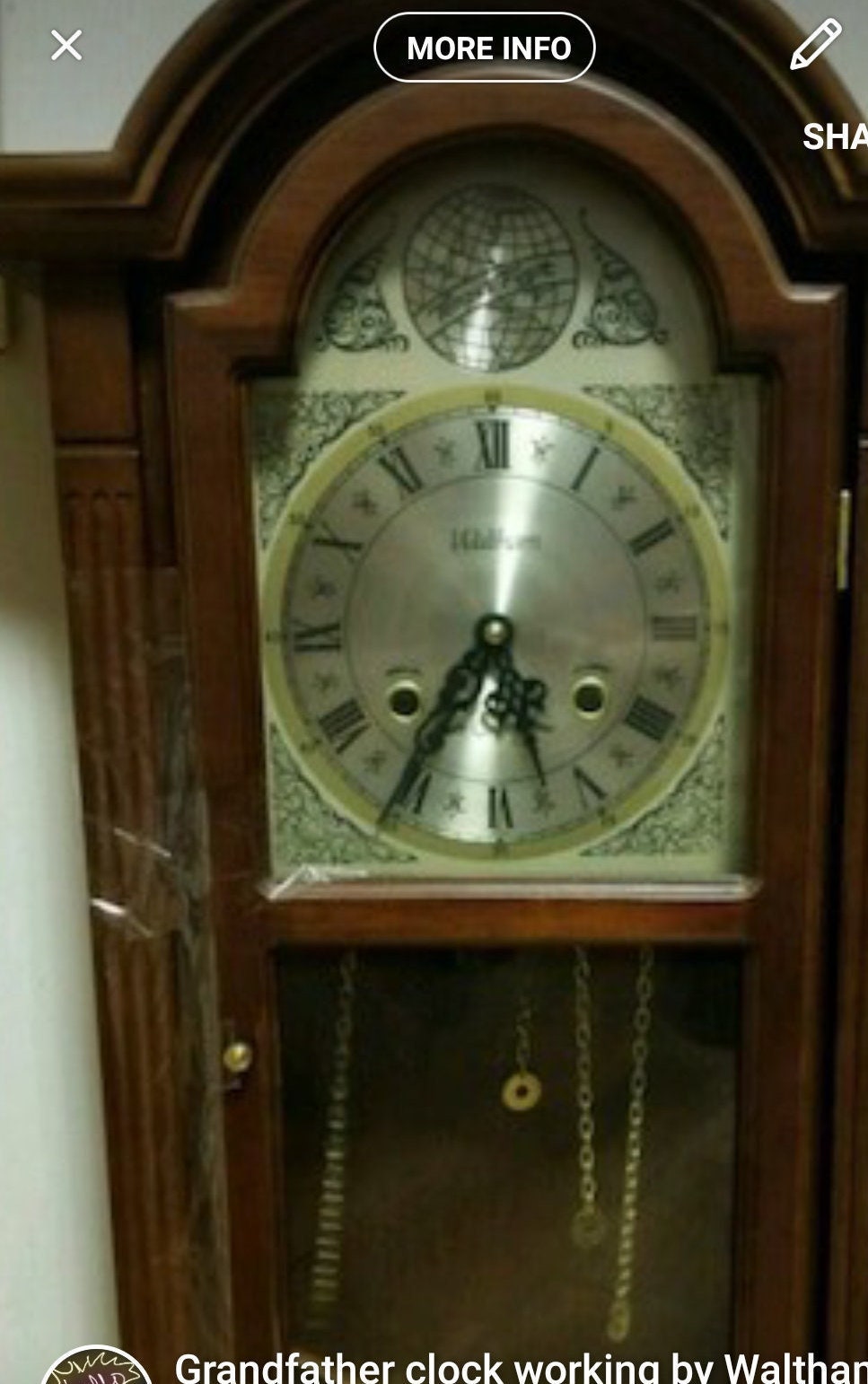 Wall Waltham Clock Etsy