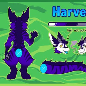 Deluxe Custom Fursona Reference Sheet