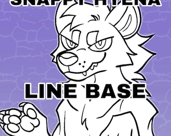 Snappy Hyena Furry Line Art Base