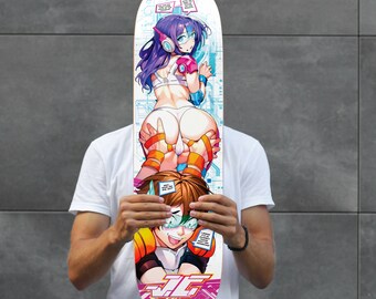 Anime Waifu Skateboard - Rare 8 Inch Adult Size  Skateboard Deck, Limited Edition!