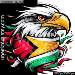 Digital Download Guyanese Flag, PNG File, Guyana Flag,  designs for T-Shirt, DTF Sublimations, flag png, T-Shirt Graphics