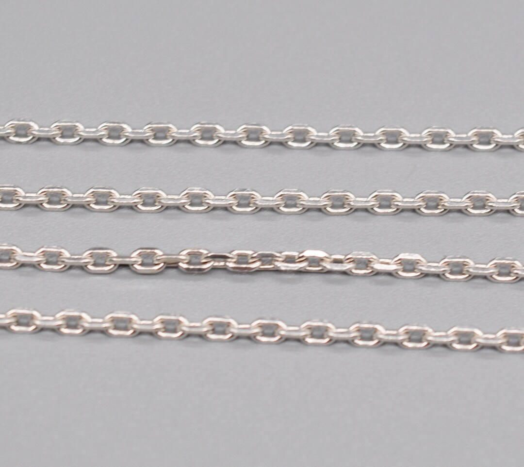 Vintage Solid Silver Anchor Chain. Length 51 Cm / 20 Inch. - Etsy
