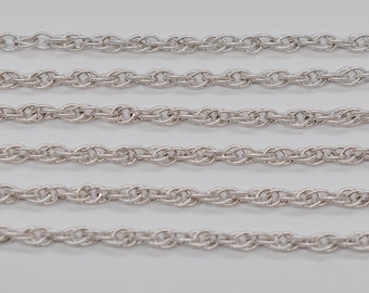 Vintage Sterling Silver Necklace Chain. Length 46.5 Cm / 18.3 Inch