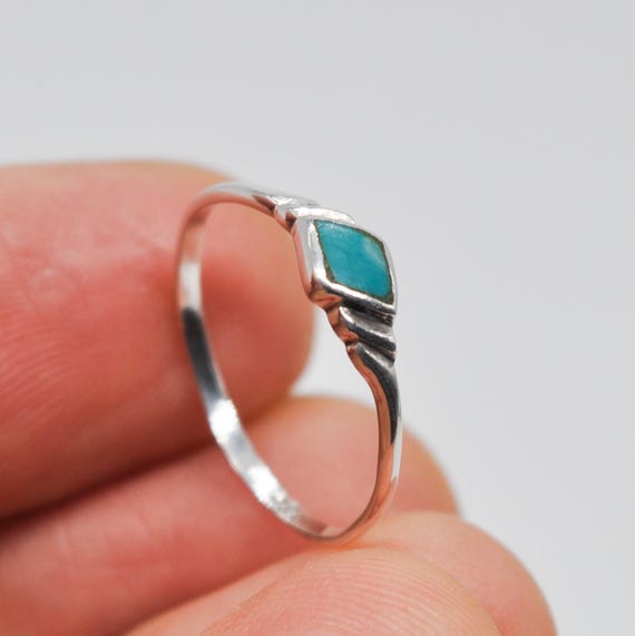 Vintage Tiny 835 Solid Silver Ring. - image 4