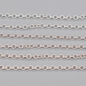 Vintage 835 Solid Silver Anchor Chain. Length 70 cm / 27.5 inch.