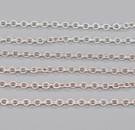 Vintage 835 Solid Silver Anchor Chain. Length 70 … - image 1