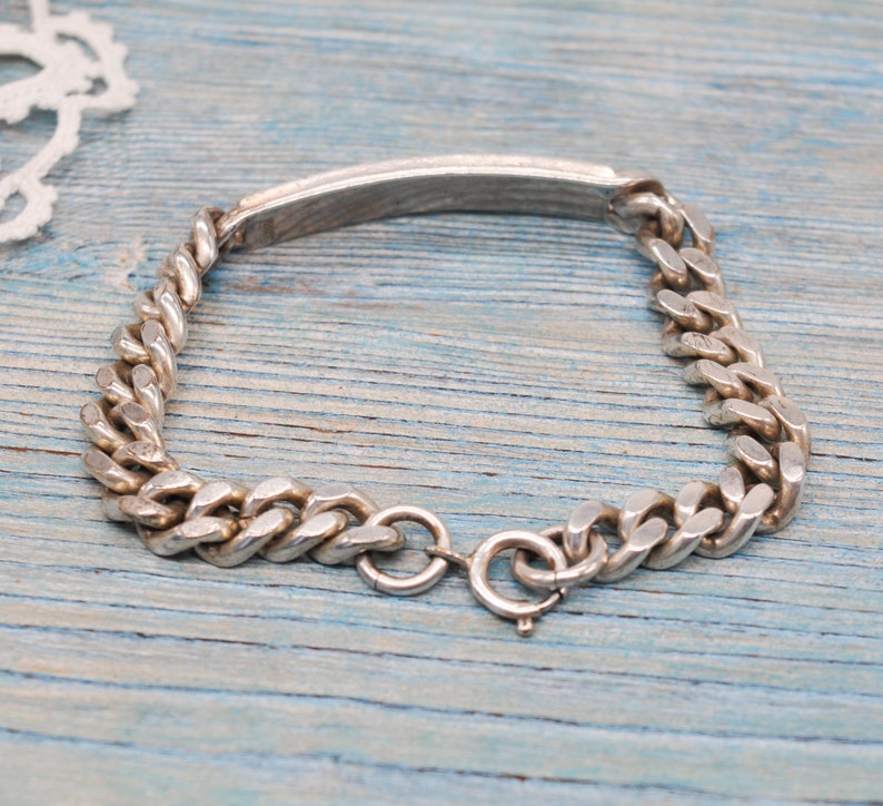 Vintage ALPACCA Silver Male Bracelet.