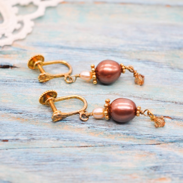 Vintage Screw Back Earrings Etsy