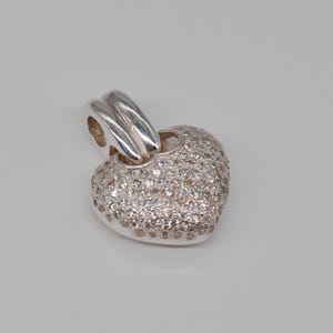 Vintage 925 Sterling Silber Herz Anhänger.