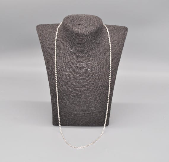 Vintage 835 Solid Silver Anchor Chain. Length 70 … - image 5