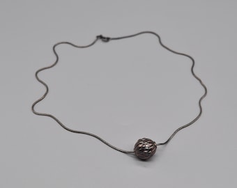 Vintage geoxideerde 925 sterling zilveren ketting. Lengte 42 cm.