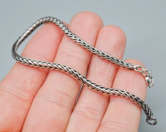 ヴィンテージ 925 スターリングシルバー ブレスレット。長さ: 19